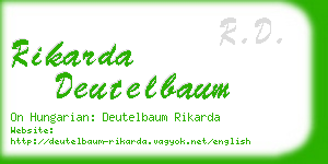 rikarda deutelbaum business card